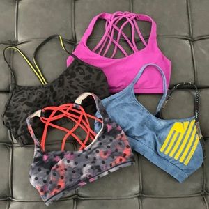 Lot of 4 lululemon & reebok sports bras